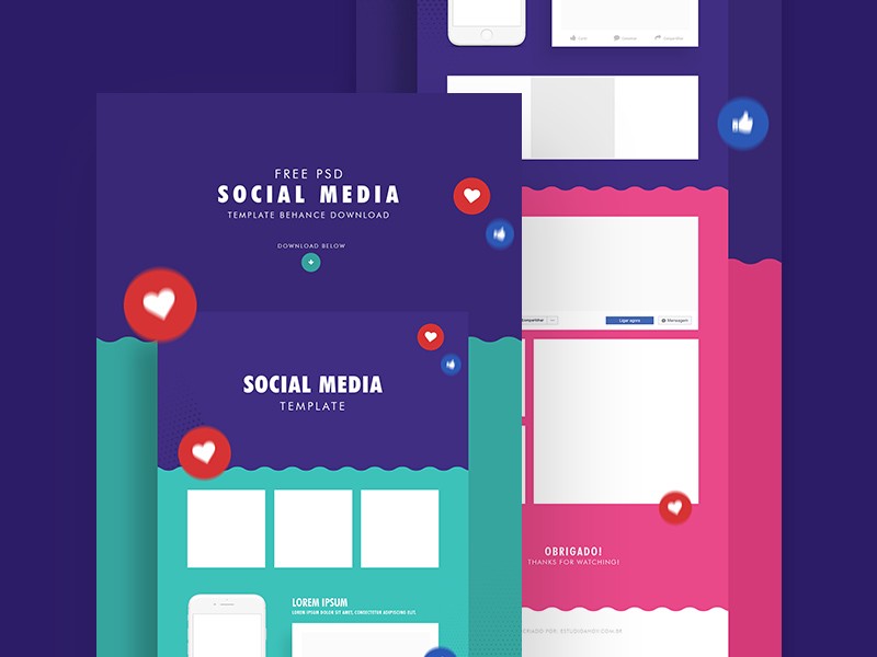 25+ Free Social Media Mockups & Templates Nastya Esina