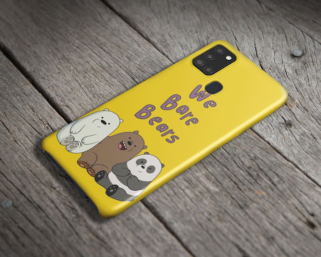 Mockup Case 3D Samsung Galaxy A21s Gratis MockupGratis