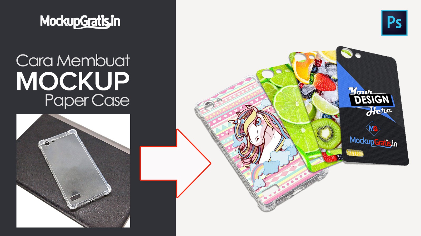 Video Tutorial Cara Mudah Membuat Mockup Paper Case HP di