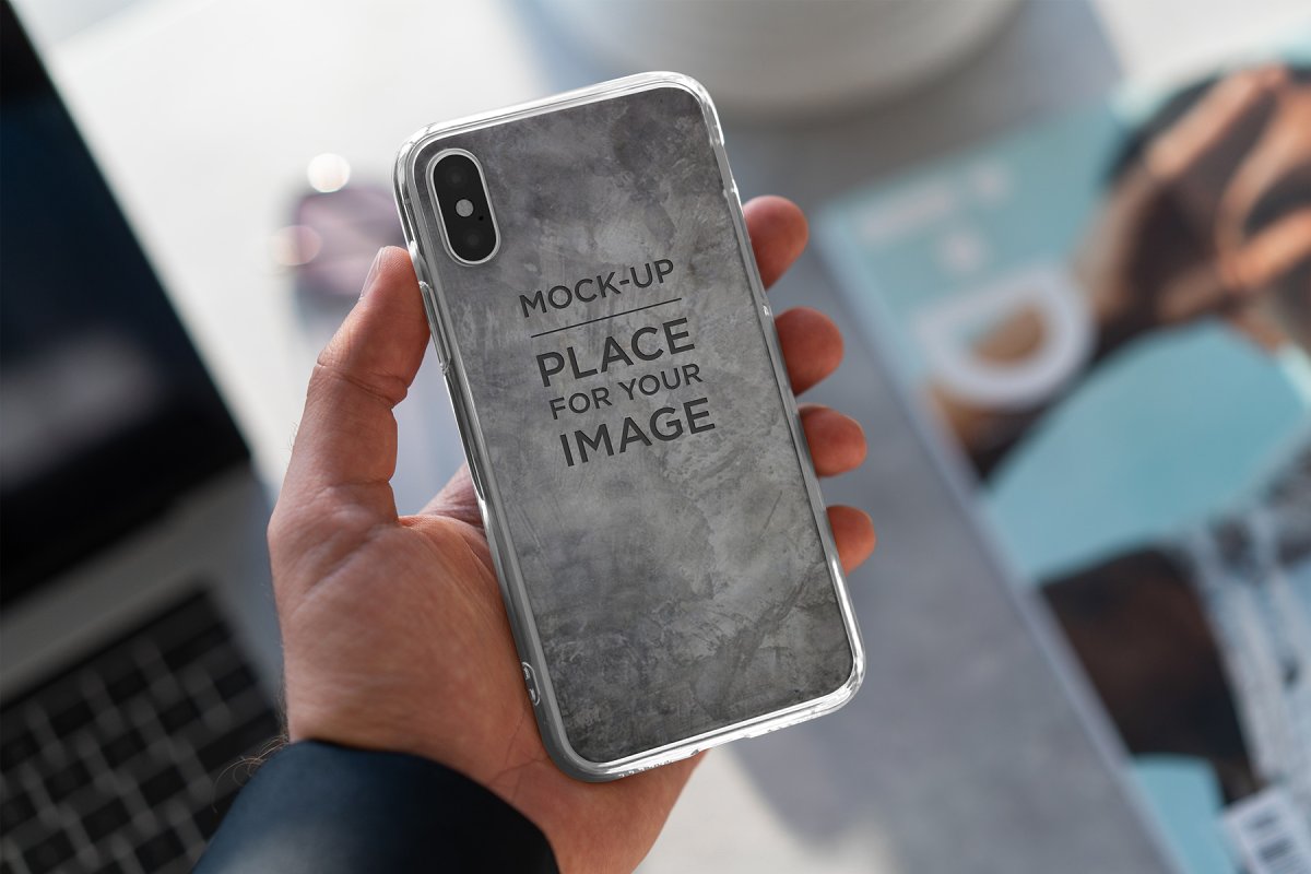 IPhone X Clear Case Mockup Good Look For Bright And Dark