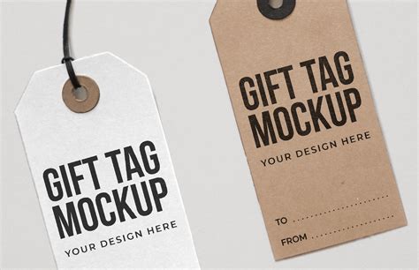 Free Gift Tag&nbsp;Mockup