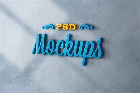 3D Logo Mockup Free Download Psd File