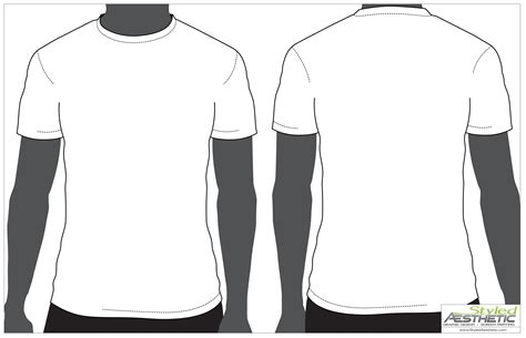 T Shirt Template Photoshop Front And&nbsp;Back