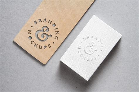 Embossed Card Mockup Free