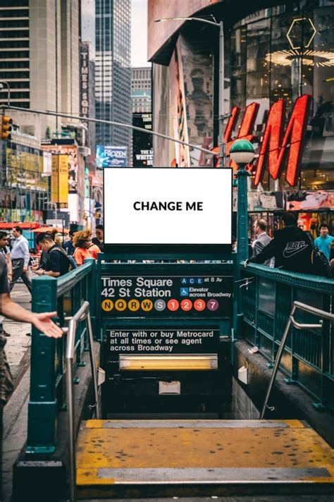 Time Square Billboard Mockup&nbsp;Free