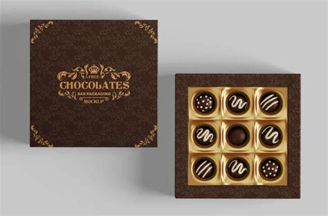 Free Chocolate Box&nbsp;Mockup